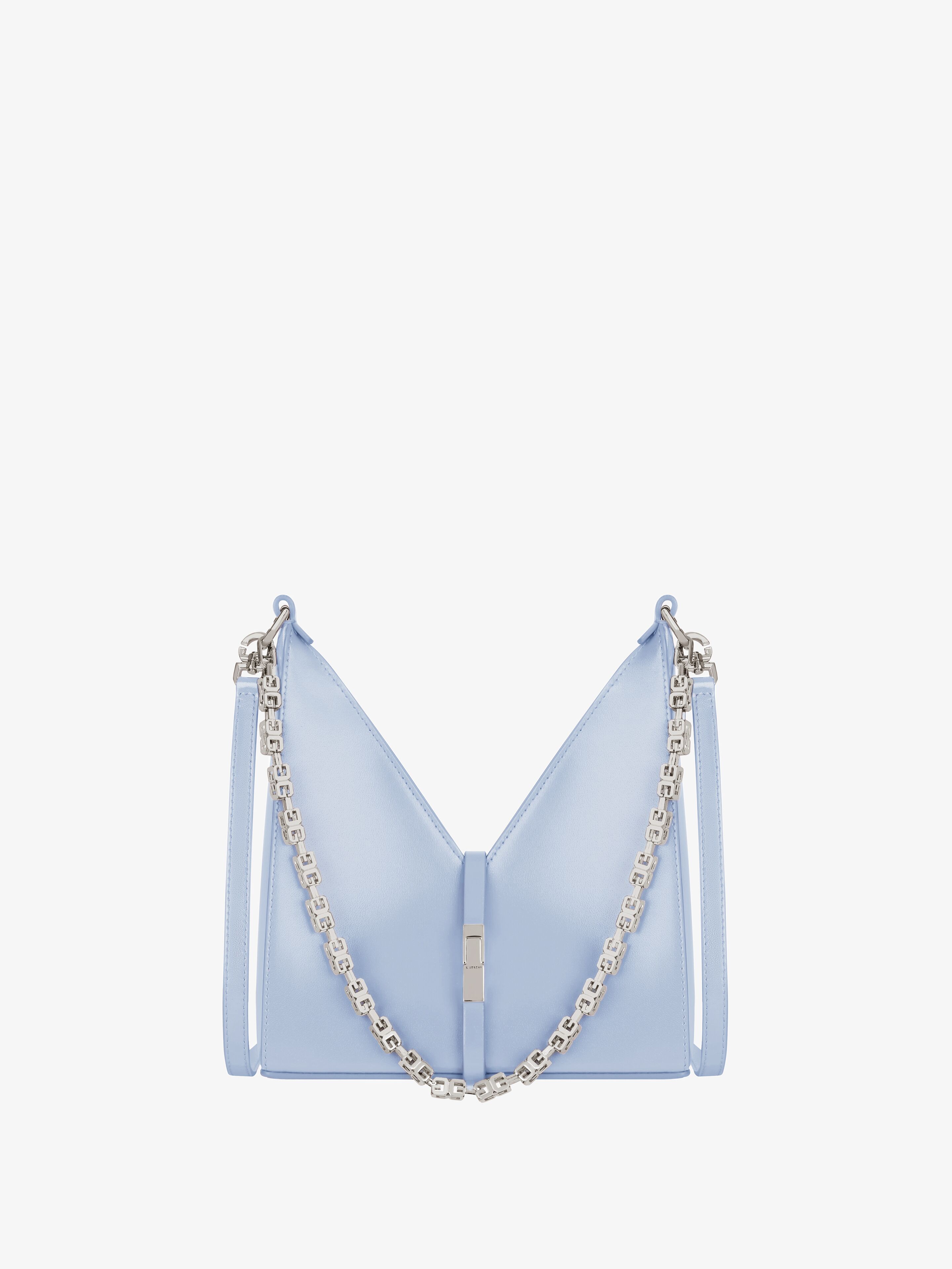 Sac Cut Out mini en cuir Box avec chaîne - bleu layette | Givenchy FR